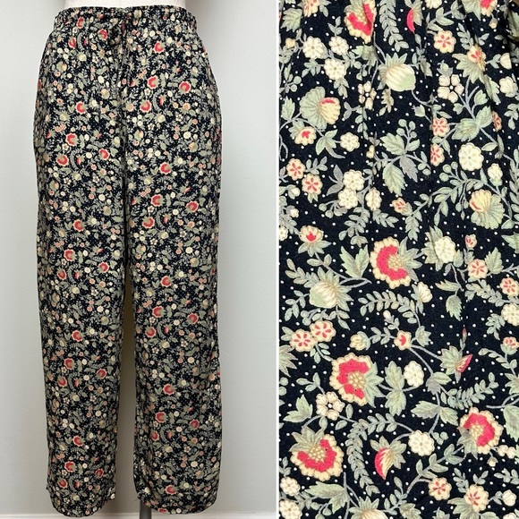 Vintage Floral Print Pants - Picture 1 of 10